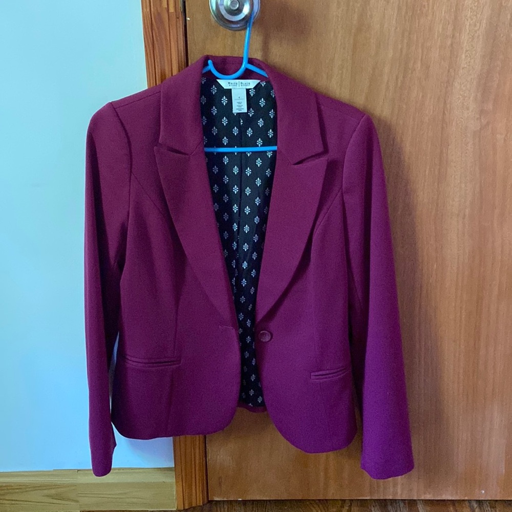 WHBM Magenta Purple Blazer Size 4